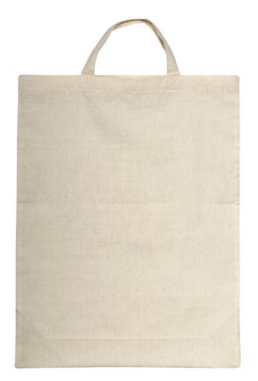 Obrazek Bawełniana torba na zakupy - krótkie uszy, beżowy 