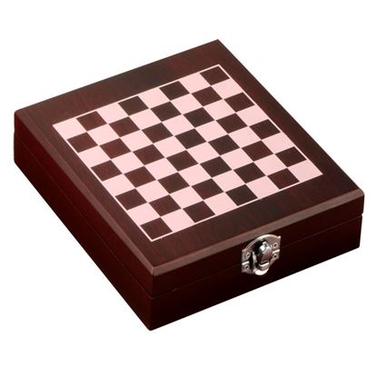 Obrazek Zestaw szachy i akcesoria do wina Sublime, brązowy 