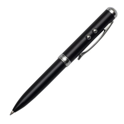Obrazek Długopis ze wskaźnikiem laserowym Supreme – 4 w 1, czarny 