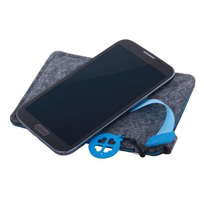 Obrazek Etui na dużego smartfona Eco-Sense, niebieski/szary 