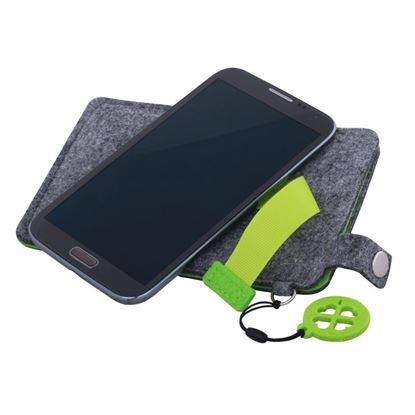 Obrazek Etui na dużego smartfona Eco-Sense, zielony/szary 