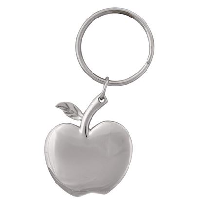 Obrazek Brelok metalowy Apple, srebrny 
