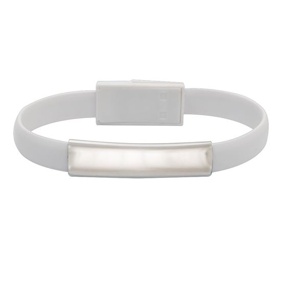 Obrazek Kabel USB Bracelet, biały 