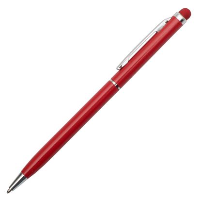 Obrazek Długopis aluminiowy Touch Tip, ciemnoczerwony 