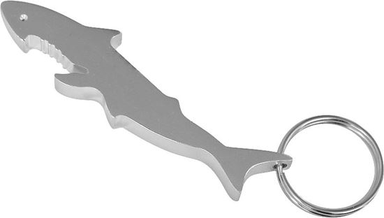 Obrazek Aluminiowy brelok - otwieracz Shark, srebrny 