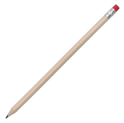 Obrazek Ołówek z gumką, czerwony/ecru 