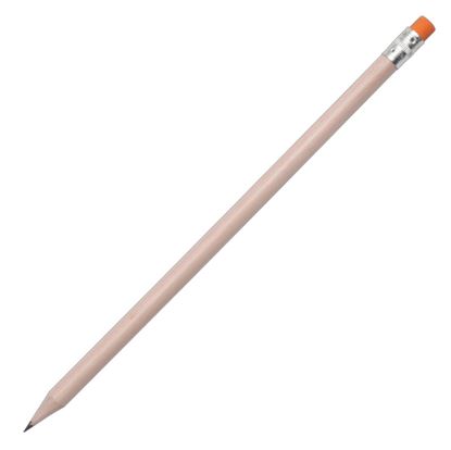 Obrazek Ołówek z gumką, pomarańczowy/ecru 