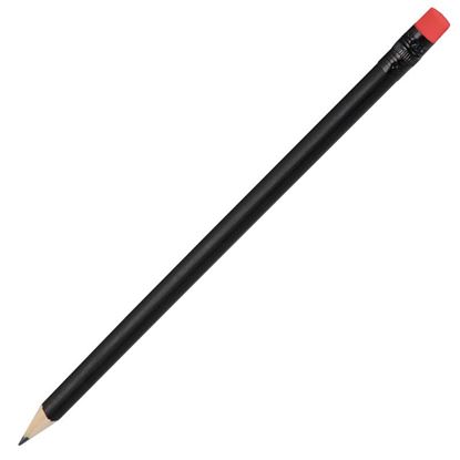 Obrazek Ołówek drewniany, czerwony/czarny 