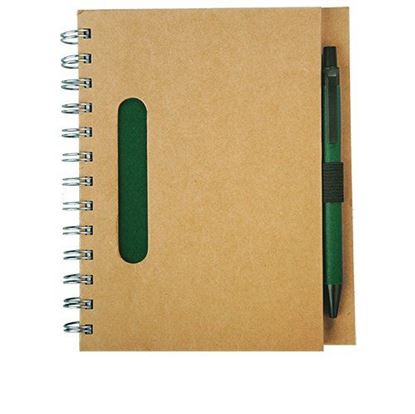 Obrazek Notes eco z długopisem, zielony/beżowy 
